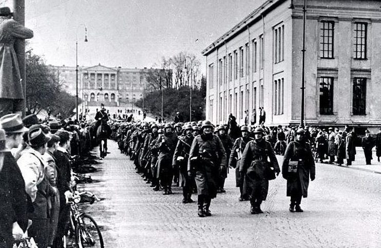 Немецкие солдаты в Осло. 