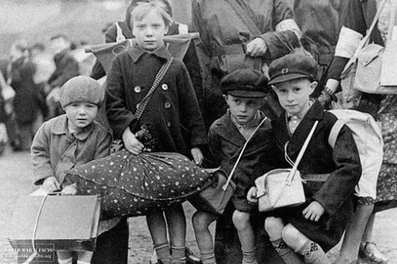 Дети-беженцы. Великобритания. 1940 г.