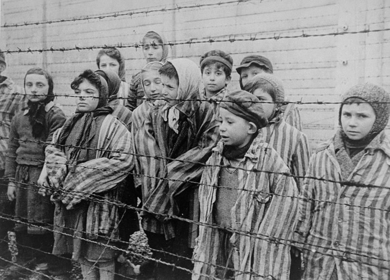 Auschwitz felszabadult gyermekei.  1945 g.
