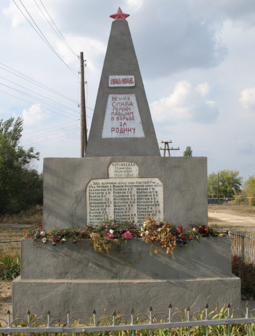 х. Верхние Липки Фроловского р-на. Братская могила советских воинов.