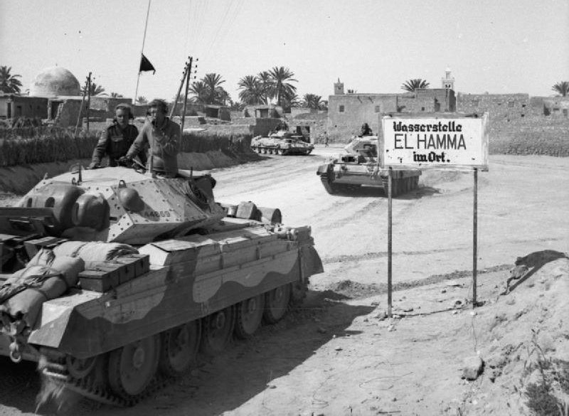 Британские танки в Эль-Хамме. 29 марта 1943 г.