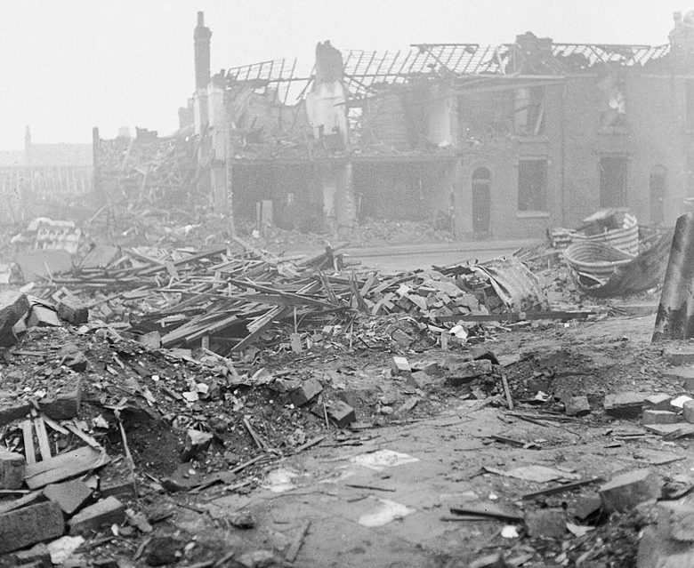 Разрушения в Бирмингеме. 1940 г.