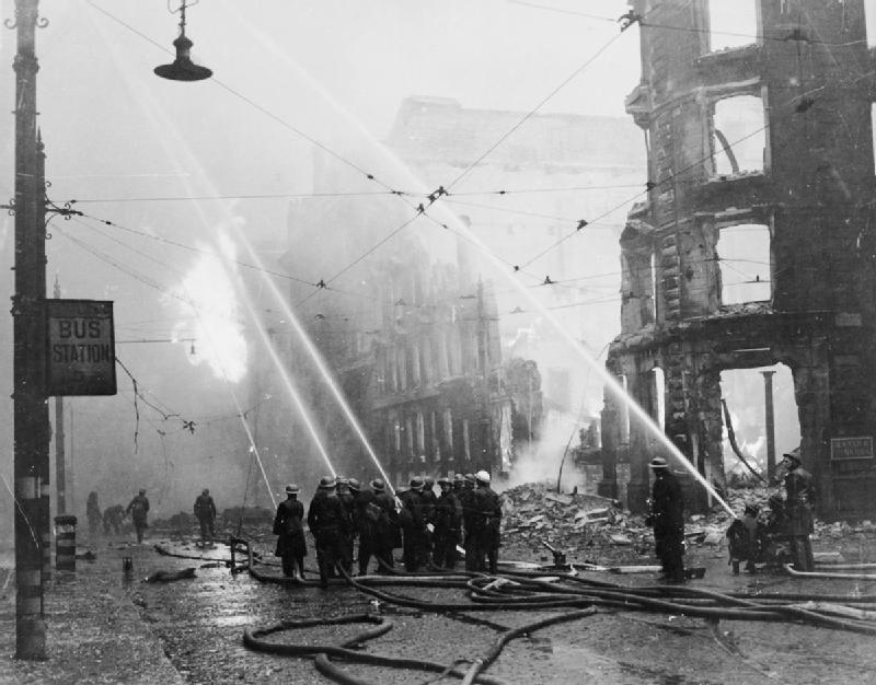 Пожар в Манчестере. 1940 г.