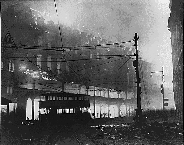 Пожар в Шеффилде. 1940 г.