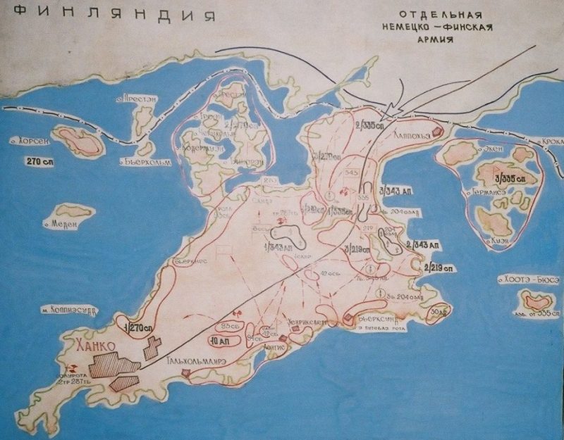 Район обороны военно-морской базы Ханко.