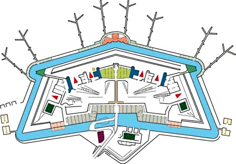 План-схема форта.