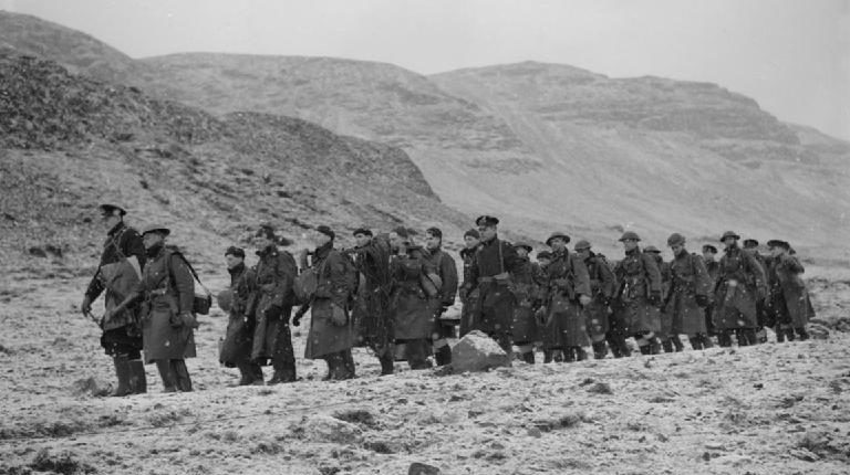 Британские морские пехотинцы в Исландии. 