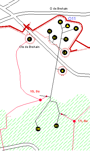 План-схема большого форта Брехена. 