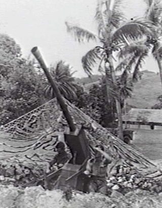 Имитация зенитной позиции на острове Гуденоу. 1943 г. 