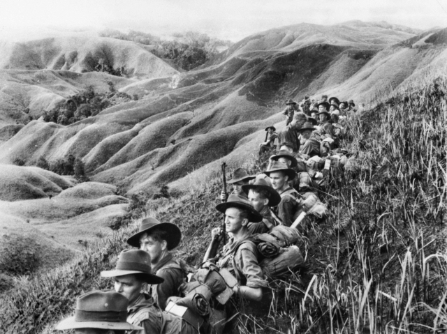 Привал австралийских солдат в Новой Гвинее. Март 1944 г.