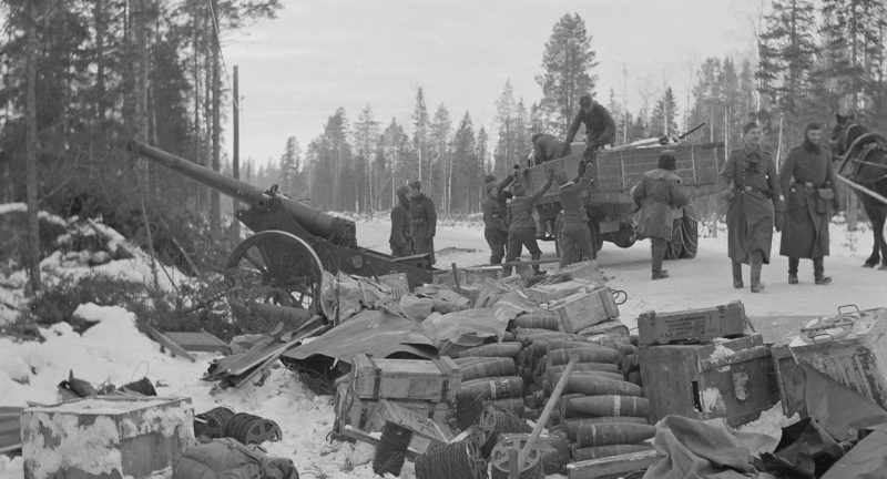Финские войска захватили советский обоз.