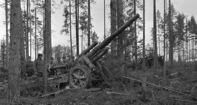 Финны занимают позиции у города. 1 октября 1941 г.