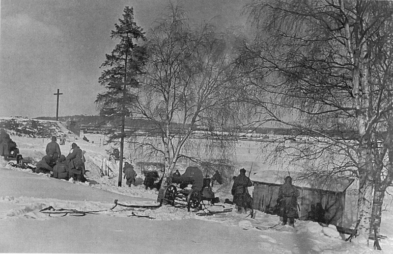 Передовые позиции Красной Армии под Выборгом. Март 1940 г. 
