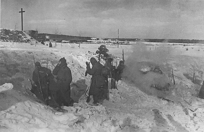 Передовые позиции Красной Армии под Выборгом. Март 1940 г. 