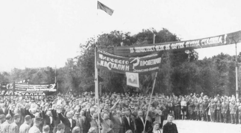 Парад в честь присоединения Бессарабии. Июль 1940 г.