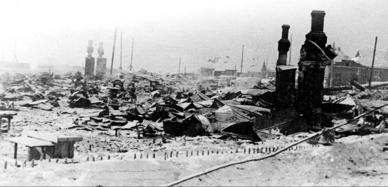 Калуга после освобождения. Район улицы Салтыкова-Щедрина. Январь 1942 г.