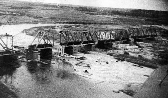 Мосты через реку Сож. 1943 г. 