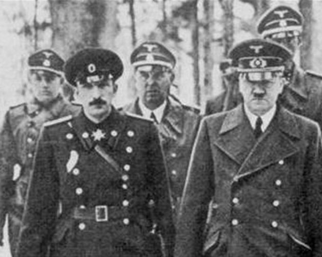 А. Гитлер и царь Борис III. 7 июня 1941 г.