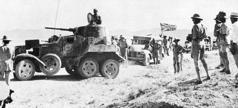 Британский конвой во главе с БА-10. Сентябрь 1941 г.