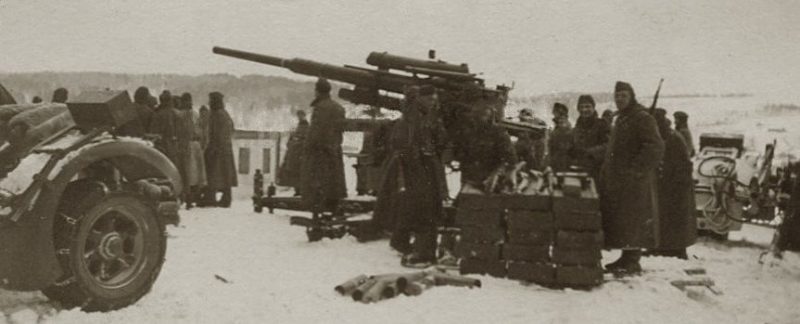 Позиция немецкой батареи. Декабрь 1941 г.