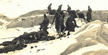 Захоронение трупов из Витебского гетто. 1941 г.
