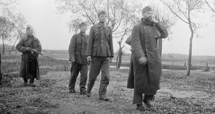 Пленные немцы в районе Гомеля. Ноябрь 1943 г.