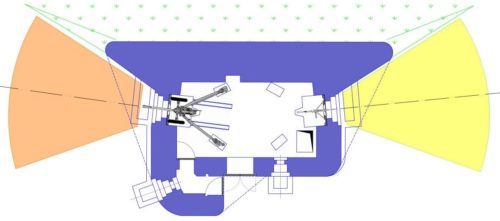 План блокпоста RM типа С с левосторонней пушечной амбразурой.