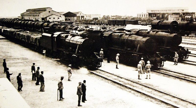 Сортировочная станция Ахвазе с грузами ленд-лиза. Май 1942 г.
