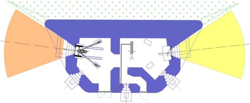 План блокпоста RM типа Dc с левосторонней пушечной амбразурой.