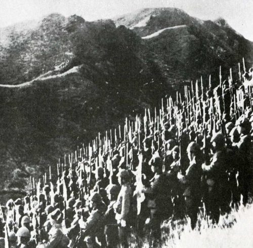 Войска японской 15-й армии на границе с Бирмой.