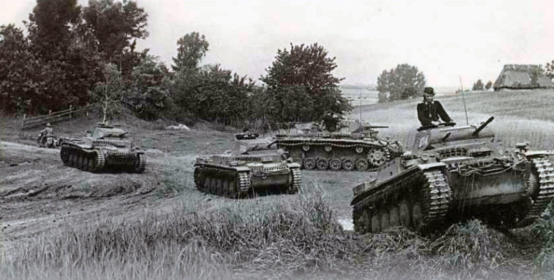 Танки 1-й немецкой танковой армии фон Клейста на Южном фронте.
