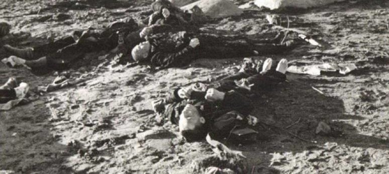 Фотографии погибших десантников, сделанная немцами. 