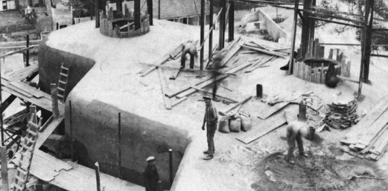 Строительство боевых блоков Линии Мажино. 1936 г.