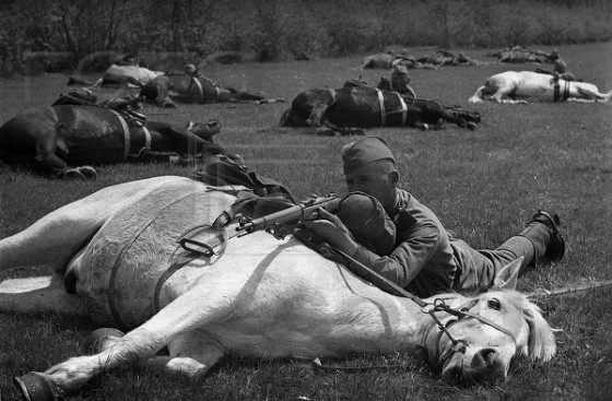 Советские кавалеристы на учениях. 1939 г. 