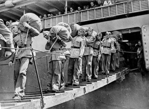 Бразильские солдаты прибыли в Италию. Июль 1944 г. 