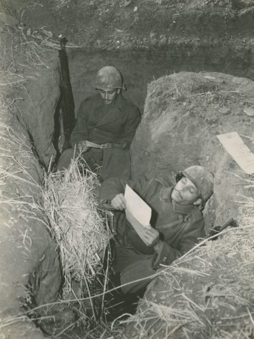 Бразильцы в окопах. 1944 г.