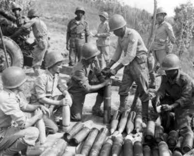 Бразильские артиллеристы. 1944 г. 