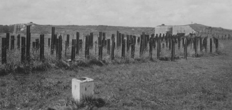 Противотанковые заграждения в предполье форта «Simserhof». 1939 г.