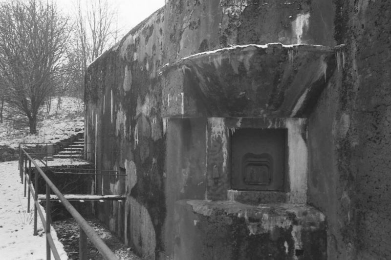 Боевой блок №4 форта «Simserhof» с «алмазным» рвом. 1939 г.