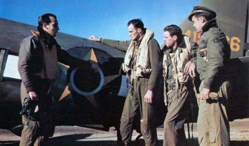 Пилоты бразильских военно-воздушных сил в Италии. 1945 г. 