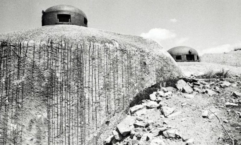 Бронебашни боевого блока форта «Agaisen». Вид сверху и снизу. 1939 г.