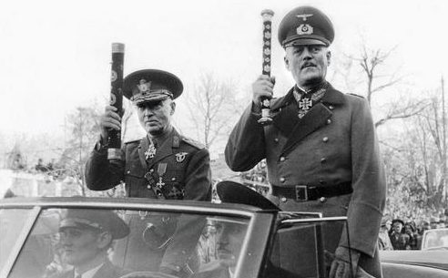 Генерал Ион Антонеску и немецкий фельдмаршал Вильгельм Кейтель в Одессе. 1941 г.