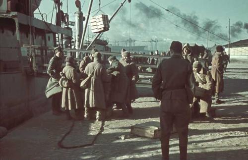 Высадка румынских войск в Николаеве. 1941 г.