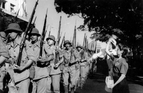 Парад Победы бразильцев в Италии. 1945 г. 