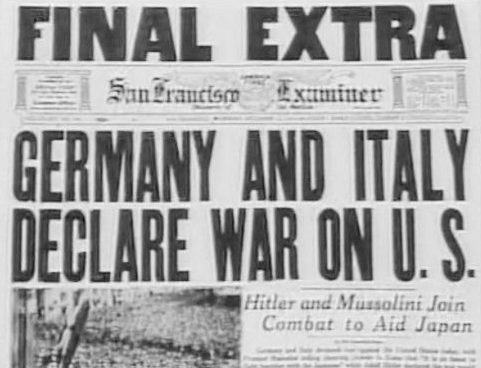 Сообщения в прессе о начале войны с США. 