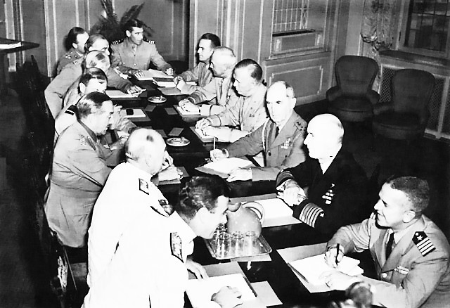 Заседание Объединенного комитета начальников штабов. Квебек, 23 августа 1943 г. 