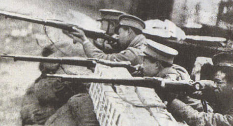 Шанхайский инцидент. Китайские депутаты в бою. 28 января 1932 г. 