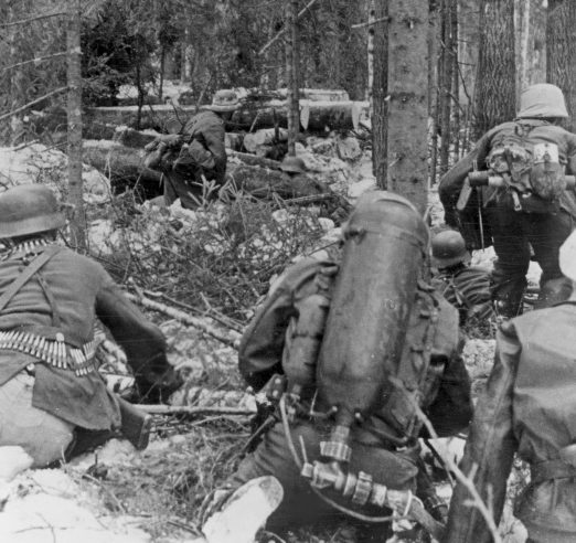 Немецкие войска в обороне. Январь 1942 г.