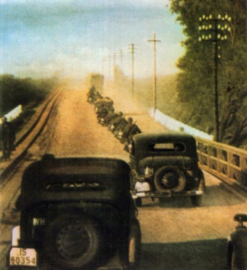 Немецкие солдаты на подступах к Сталинграду. Июль 1942 г.