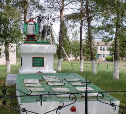 с. Соколье Тимского р-на. Памятник, установленный на братской могиле, в которой захоронено 146 советских воинов. 